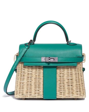 Hermes Kelly Picnic Mini Osier / Swift Vert Verone